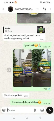 Testimonial Papan Bunga Pernikahan cilacap