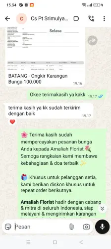 Testimonial Papan Bunga cilacap
