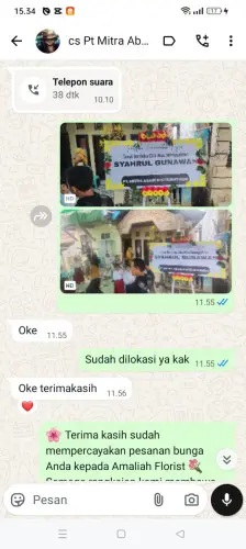 Testimonial Papan Bunga cilacap